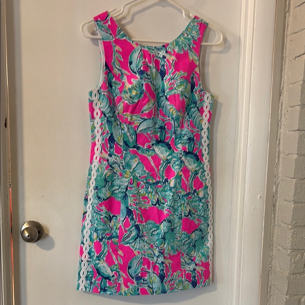 Lilly Pulitzer Pink and Green Floral Dress